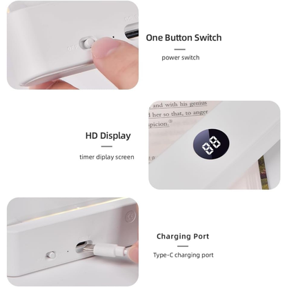 Luz LED de lectura de visión nocturna + protección ocular